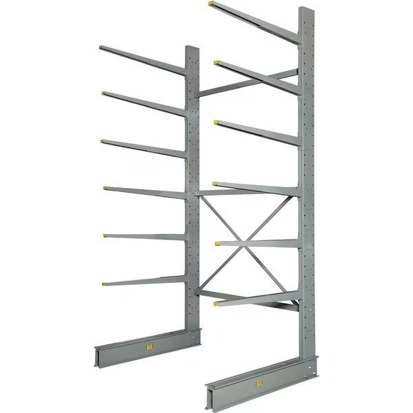 Single Sided Heavy Duty Cantilever Rack Starter, 2in Lip, 72inWx58inDx144inH, Global Industrial, Mfr#: 320826
