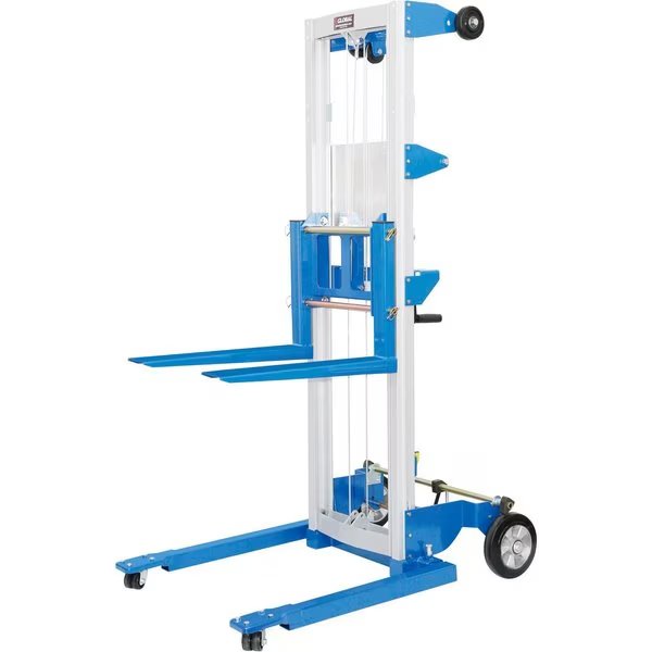 Lightweight Hand Operated Lift Truck, 400 Lb. Capacity Straddle Legs, Global Industrial, Mfr#: 989051