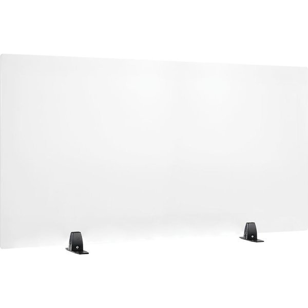 48W x 24H Freestanding Clear Desk Divider, Interion By Global Industrial, Mfr#: 695844