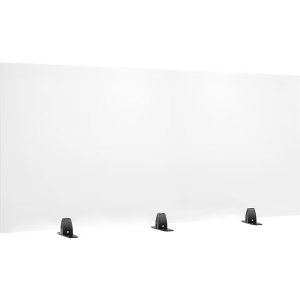60W x 24H Freestanding Clear Desk Divider, Interion By Global Industrial, Mfr#: 695845