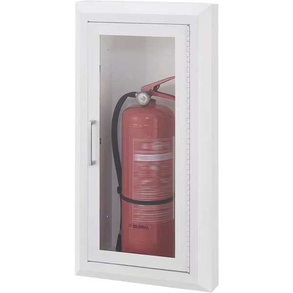 Fire Extinguisher Cabinet, Semi-Recessed, Fits 10 Lbs., Global Industrial, Mfr#: 670599