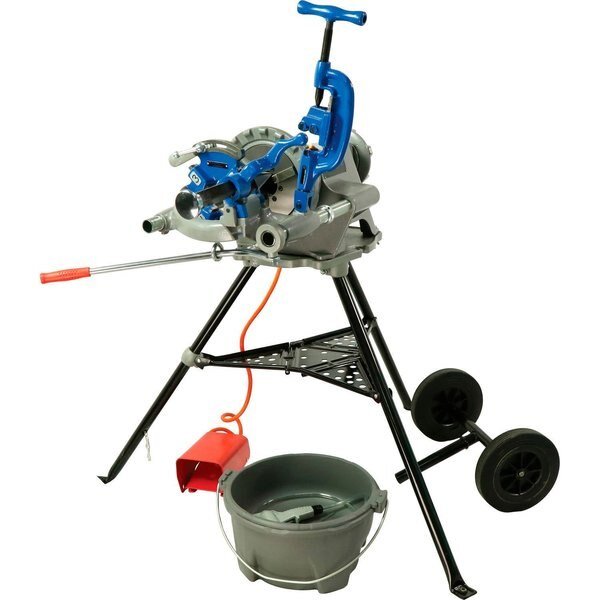Electric Pipe Threading Machine w/ Manual Die Head, 1/2, 2 Capacity, Global Industrial, Mfr#: 604050
