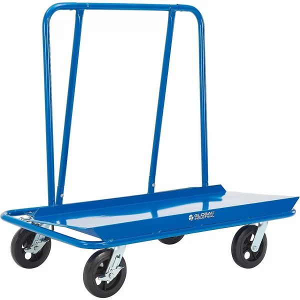 Sheet Rock Drywall Cart, 18 x 48 Deck, 2,400 lbs Capacity, Global Industrial, Mfr#: 800542