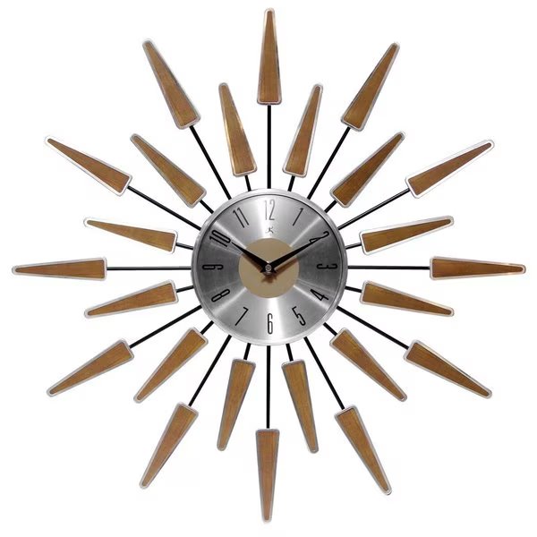 Satellite - 23” Walnut Wood Decorated Aluminum Case, Silent Movement, Infinity Instruments, Mfr#: 15196WL-4127