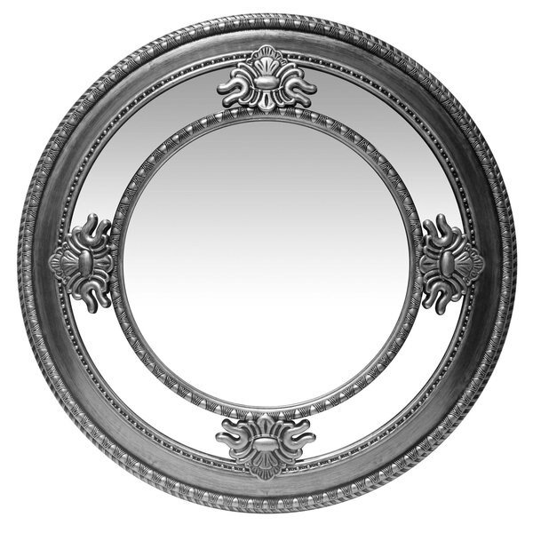 Versailles - 23" Round Antique Silver Decorative Frame, Infinity Instruments, Mfr#: 15454AS