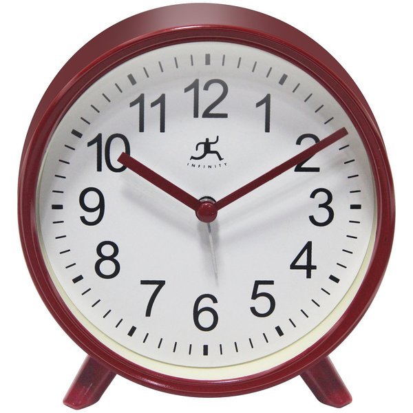 Red Tabletop Alarm Clock, Infinity Instruments, Mfr#: 15684RD-4360