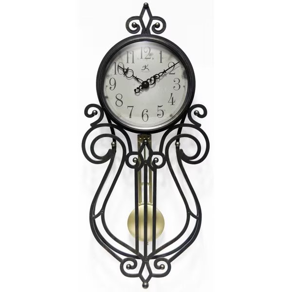 Pendulum Wall Clock - 20" Tall x 9" Wide Plastic Wall Clock, Infinity Instruments, Mfr#: 20068AG-4420