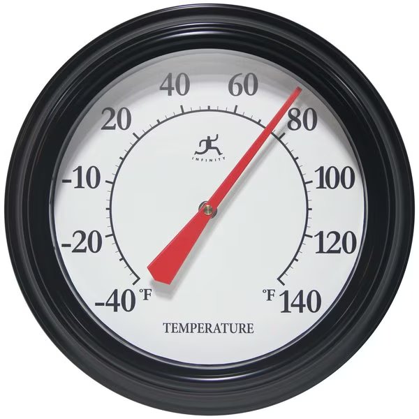 Essential Wall Thermometer - Black, Infinity Instruments, Mfr#: 20330BK-4558