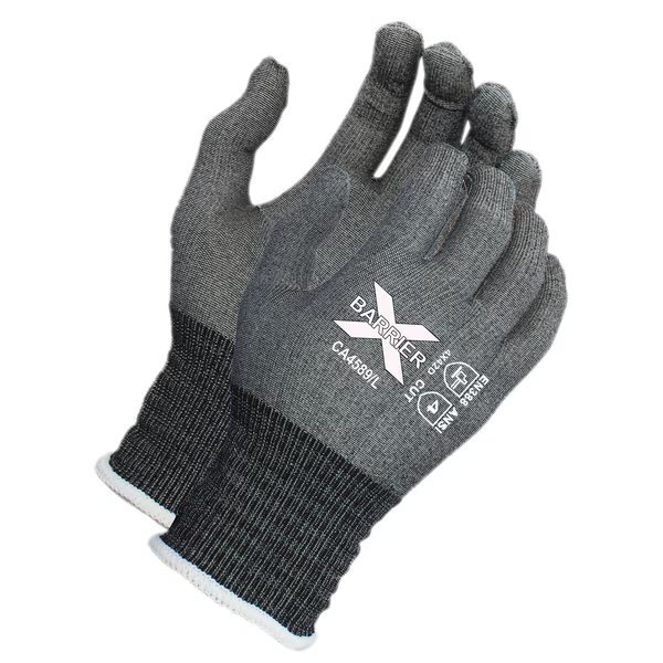 A4 Cut Resistant, Gray Textreme Knit Glove, S, Xbarrier, Mfr#: CA4589S12