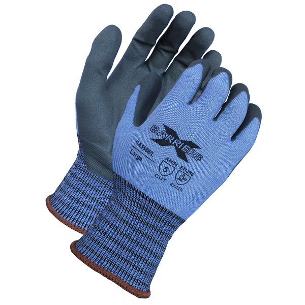 A5 Cut Resistant, Blue Textreme, Luxfoam Coated Glove, L, , Xbarrier, Mfr#: CA5588L12