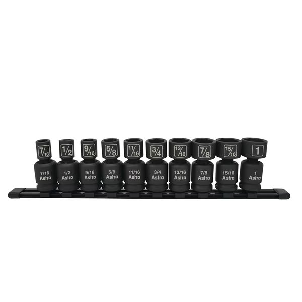 10Pc 1/2 Drive Nano Pinless Universal Impact Sock, Astro Pneumatic, Mfr#: 78240