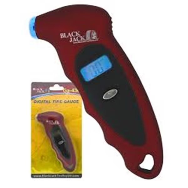 Maroon Plastic Digital Tire Gauge W/Light, Blackjack, Mfr#: GA-430