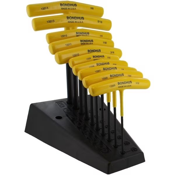 Hex Wrench Set, 10 Pieces, 3/32" to 3/8, Bondhus, Mfr#: BND15390