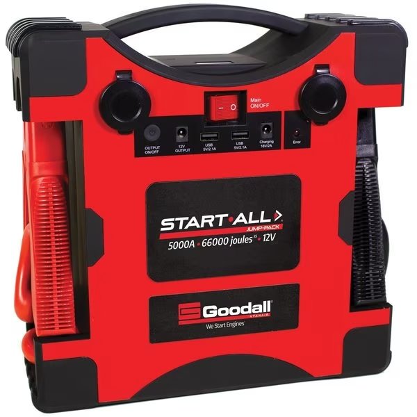 12V 5000 Amp StartAll Corded Jump Pack, Goodall Mfg, Mfr#: GDLJP-12-5000T