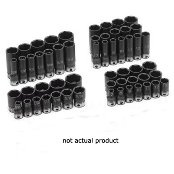 3/8 Drive X 19Mm Standard Duo-Socket - 6 Point, Grey Pneumatic, Mfr#: 81019M