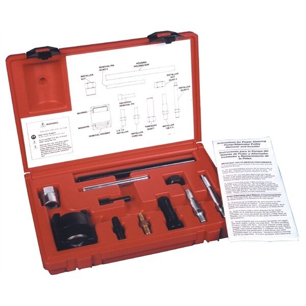 Master Power Steering Pump / Alternator Pulley Remover Installer Kit, Lang Tools, Mfr#: 5238