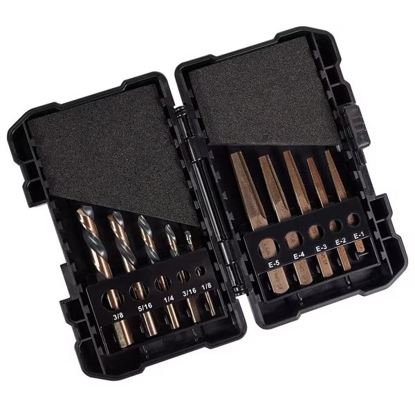 KnKut 10 Piece Left Hand Screw Machine Drill & Square Extractor Set, R W Thompson, Mfr#: 10KK7-LHSQX