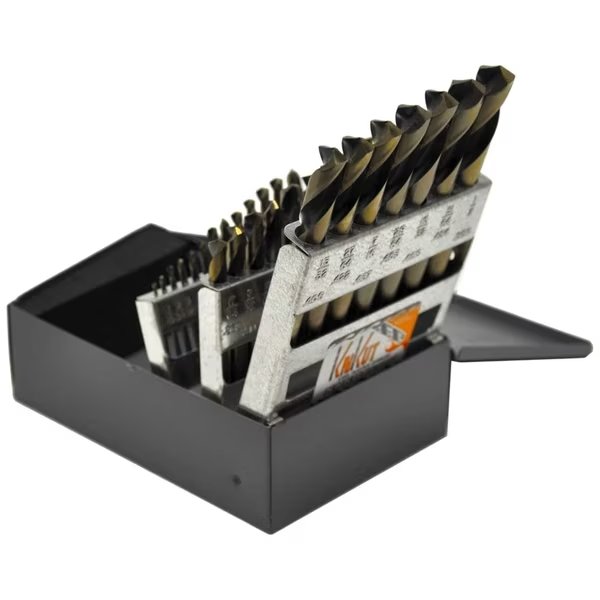 KnKut 29 Piece Short Stubby Length Drill Bit Set 1/16"-1/2" by 64ths, R W Thompson, Mfr#: 29KK7