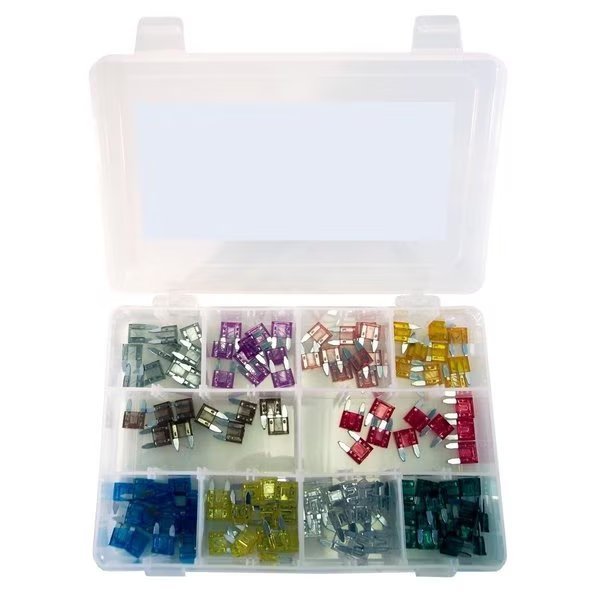 Automotive Fuse Kit, 120 Fuses Included Not Rated, K-Tool International, Mfr#: KTI00081