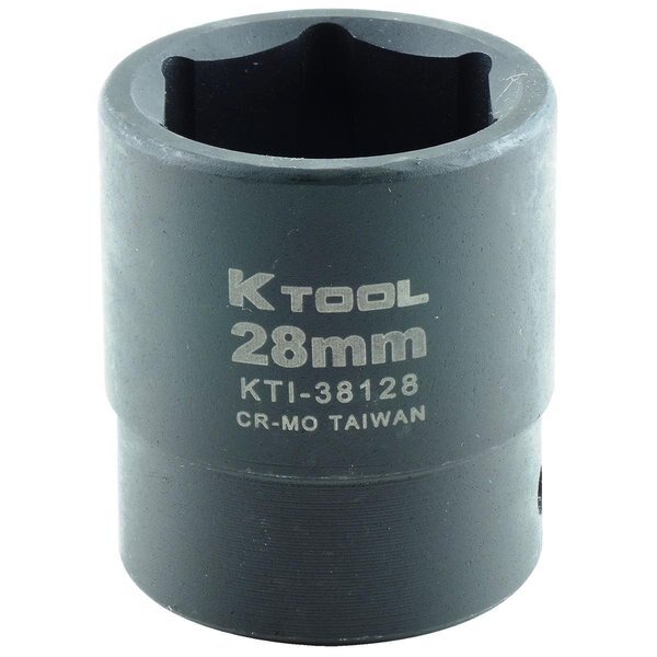 1/2" Drive Impact Socket black oxide, K-Tool International, Mfr#: KTI-38128