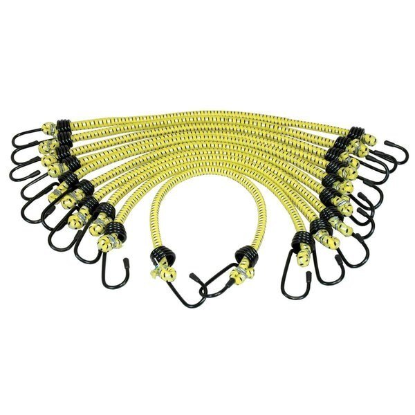 Heavy Duty Bungee Cord 13/32"x48" 10pcs, K-Tool International, Mfr#: KTI73834