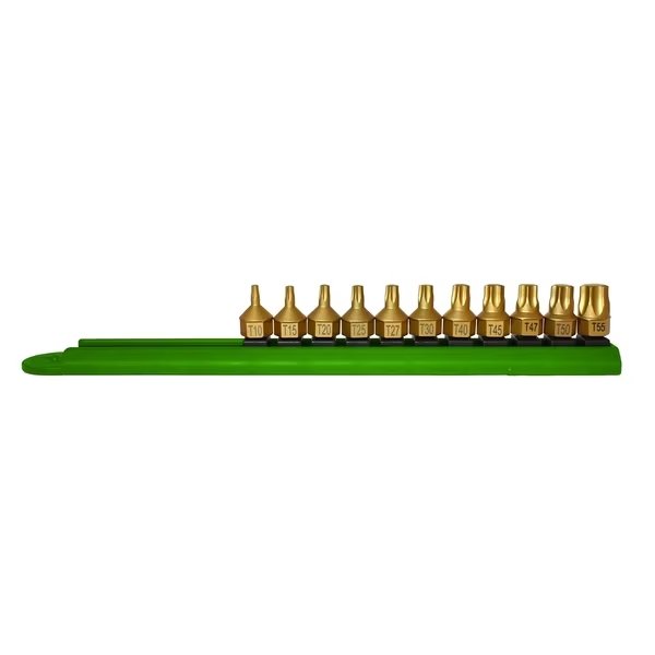 11Pc Dual Dr Torx Set On Rail, Mayhew, Mfr#: 16003