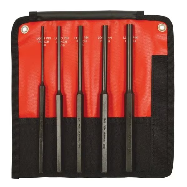 5 Pc. Extra Long Pin Punch Kit, Mayhew, Mfr#: 62065