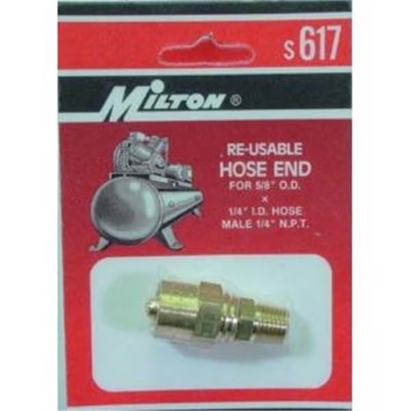 Male Hose End 1/4in. NPT, Milton Industries, Mfr#: s-307VKIT