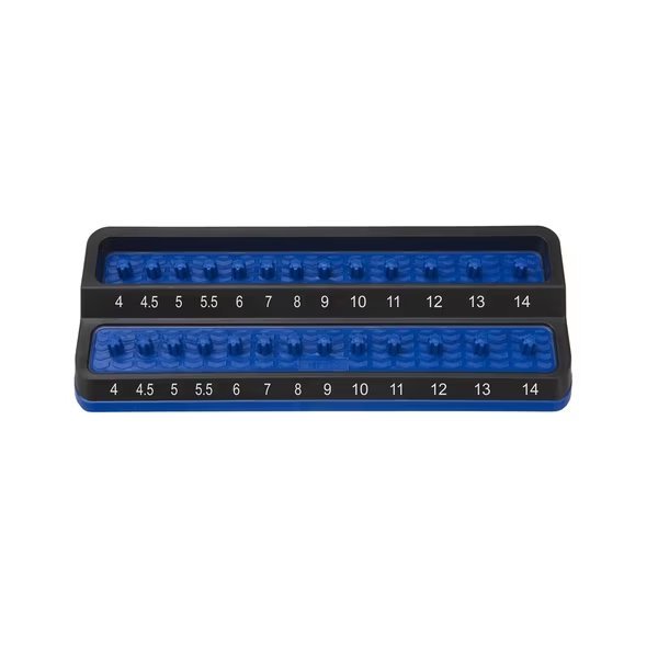 1/4 In. Metric Peg Socket Holder Blue, Mechanics Time Savers, Mfr#: PSH25M-BLU