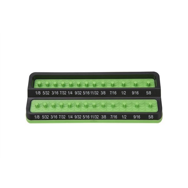 1/4 Sae Peg Socket Holder - Green, Mechanics Time Savers, Mfr#: PSH25S-GRN