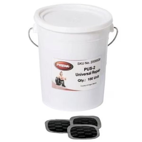 100/Pail Univ Square Tire Repair Patch 1-3/4 In., Rema Tip Top, Mfr#: PUS-2