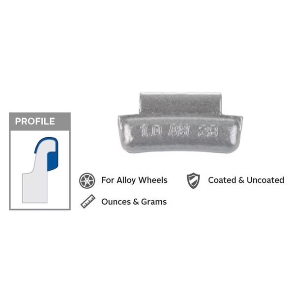 0.50 oz. Mag Weights (Box of 50), Wegmann Automotive, Mfr#: AW050