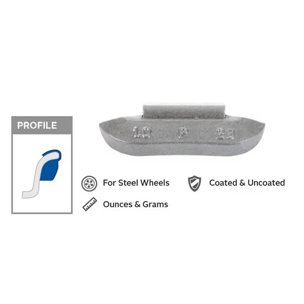 BX/50 PASS.CAR STEEL WEIGHTS, Wegmann Automotive, Mfr#: P075
