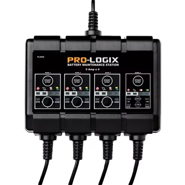 12V 5A 4-Bank Solar Pro-Logix Battery Charger, Clore Automotive, Mfr#: PL4050