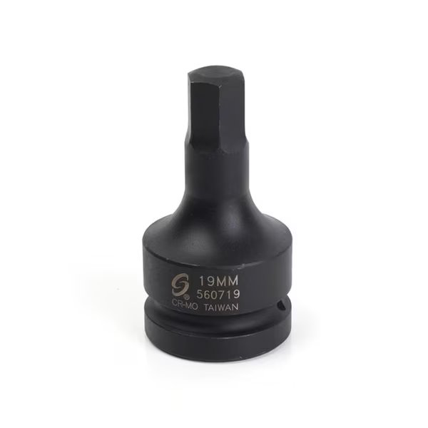 1 In. Drive 19 Mm Hex Drive Impact So, Sunex, Mfr#: 560719
