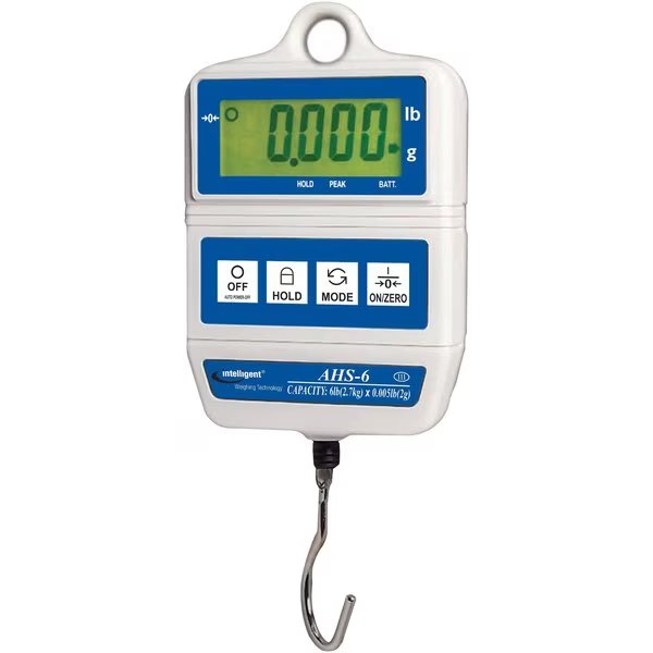 15 lb, .01 lb, Legal for Trade, Hanging Scale, Battery Operated, HOLD function, NTEP, Uwe, Mfr#: AHS-15