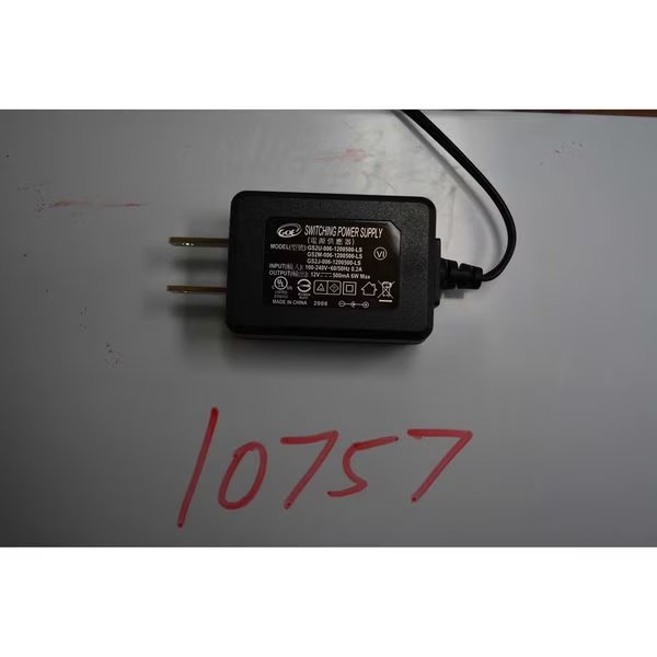 9V-12V, 500mA, Center Positive Power Adaptor, Uwe, Mfr#: GS2U-006-1200500-LS