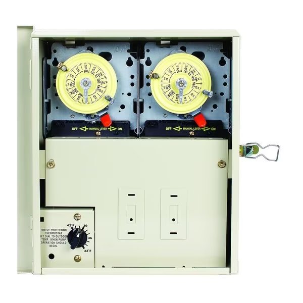 Control w/Freeze Protection /PwrCtr w/2 T104M Mech, Intermatic, Mfr#: PF1202T