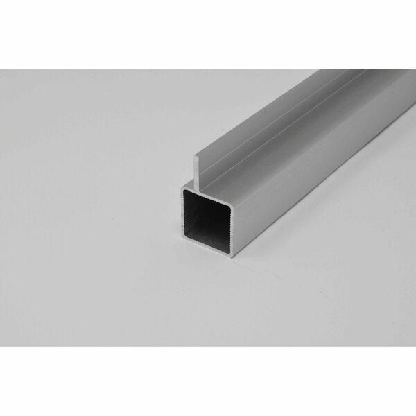 Extrusion for 1/4in Flush Panel  Silver, 84in L x 1in W x 1in H, Eztube, Mfr#: 100-120-7