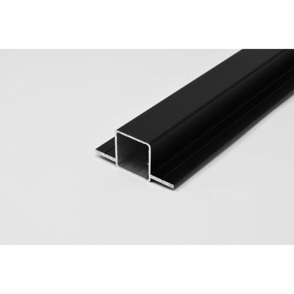 Extrusion for 3/4in Flush Panel  Black, 24in L x 1in W x 1in H, Eztube, Mfr#: 100-140-2 BK