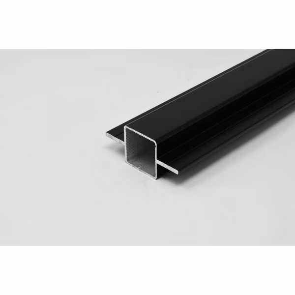 Extrusion for 1/4in Recessed Panel  Black, 84in L x 1in W x 1in H, QR 1 End, Eztube, Mfr#: 100-10-7 BK 1QR