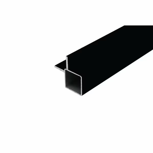 Extrusion for 3/4in Flush Panel  Black, 24in L x 1in W x 1in H, Eztube, Mfr#: 100-170-2 BK