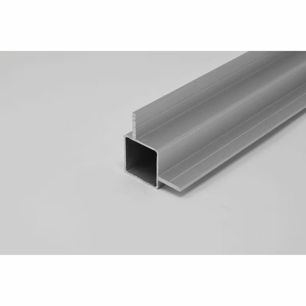 Extrusion for 1/4in Flush Panel  White, 24in L x 1in W x 1in H, Eztube, Mfr#: 100-180-2 WH