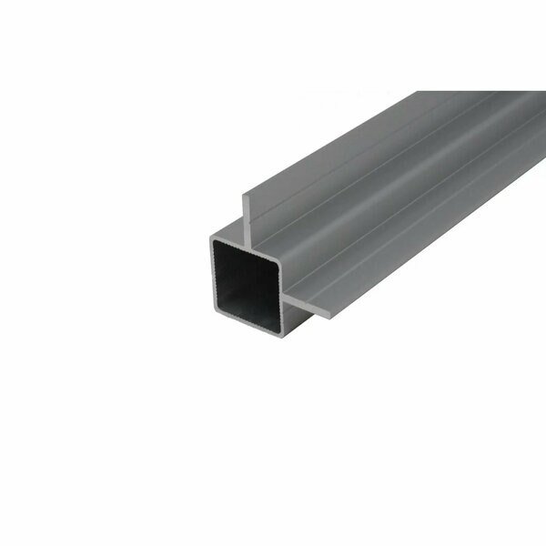 Extrusion for 1/2in Flush Panel  Silver, 94in L x 1in W x 1in H, QR Both Ends, Eztube, Mfr#: 100-191 QR 94