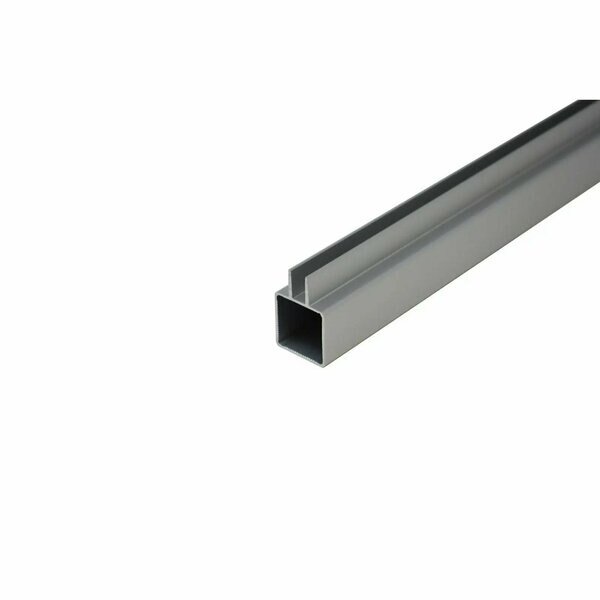 Centered Captive Fin Extrusion for 1/4in Panel Panel  White, 12in L x 1in W x 1in H, Eztube, Mfr#: 100-255S WH 1