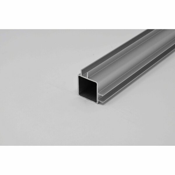 2-Way Captive Fin Extrusion for 1/4in Panel Panel  Silver, 12in L x 1in W x 1in H, QR 1 End, Eztube, Mfr#: 100-260 1QR 1