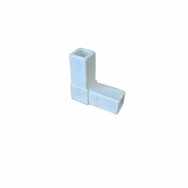 2-Way White L Connector  Hammer Fit 200-300 BK-HF, Eztube, Mfr#: 200-300 WH-HF