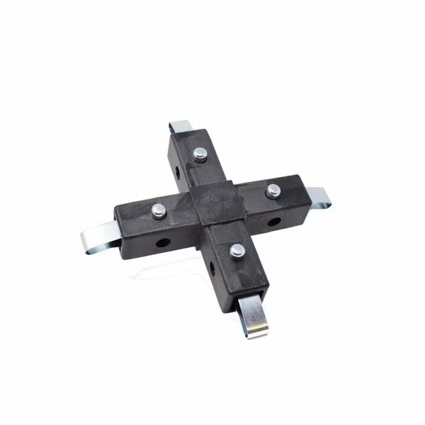 4-Way Black Cross Connector  Quick-Release 200-312 BK-QR, Eztube, Mfr#: 200-312 BK-QR
