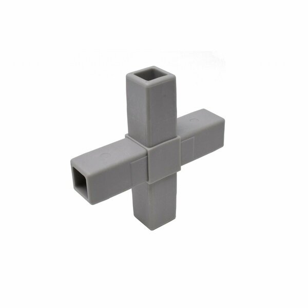 4-Way Gray Cross Connector  Hammer Fit 200-313 GY-HF, Eztube, Mfr#: 200-313 GY-HF