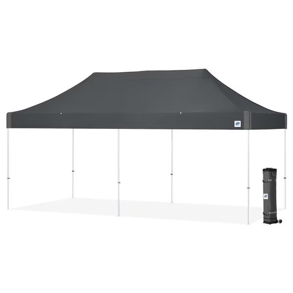 Vantage Shelter, 10' W x 20' L, White Steel Fame, Steel Gray Top, E-Z Up, Mfr#: VG3WH20SG